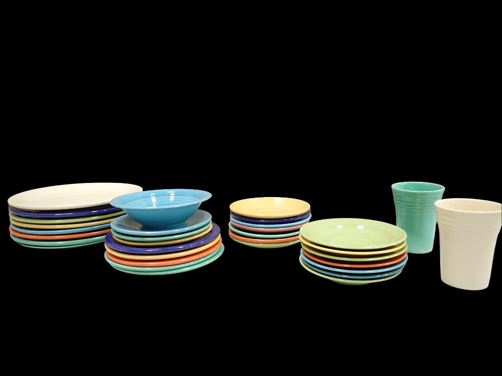 33 Pc Lot of Fiesta Ware Assorted Colors incl Vases, Plates, etc (1 of 17)