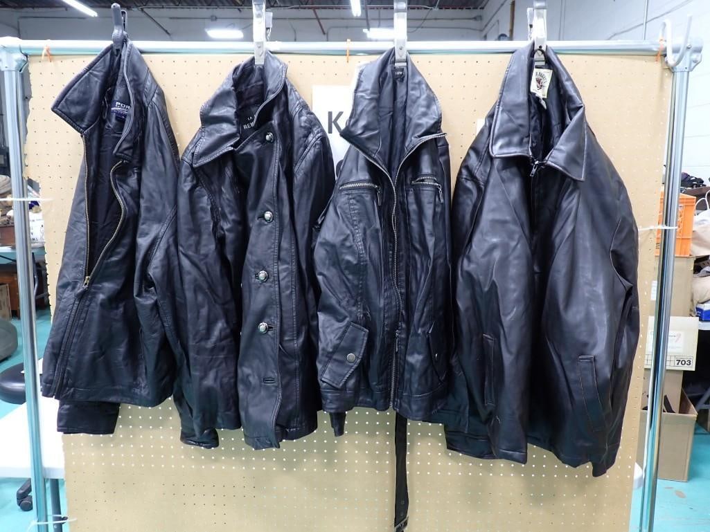 Lot of 4 Leather Jackets - Sizes XXXL, 2X, L, and M (1 of 13)