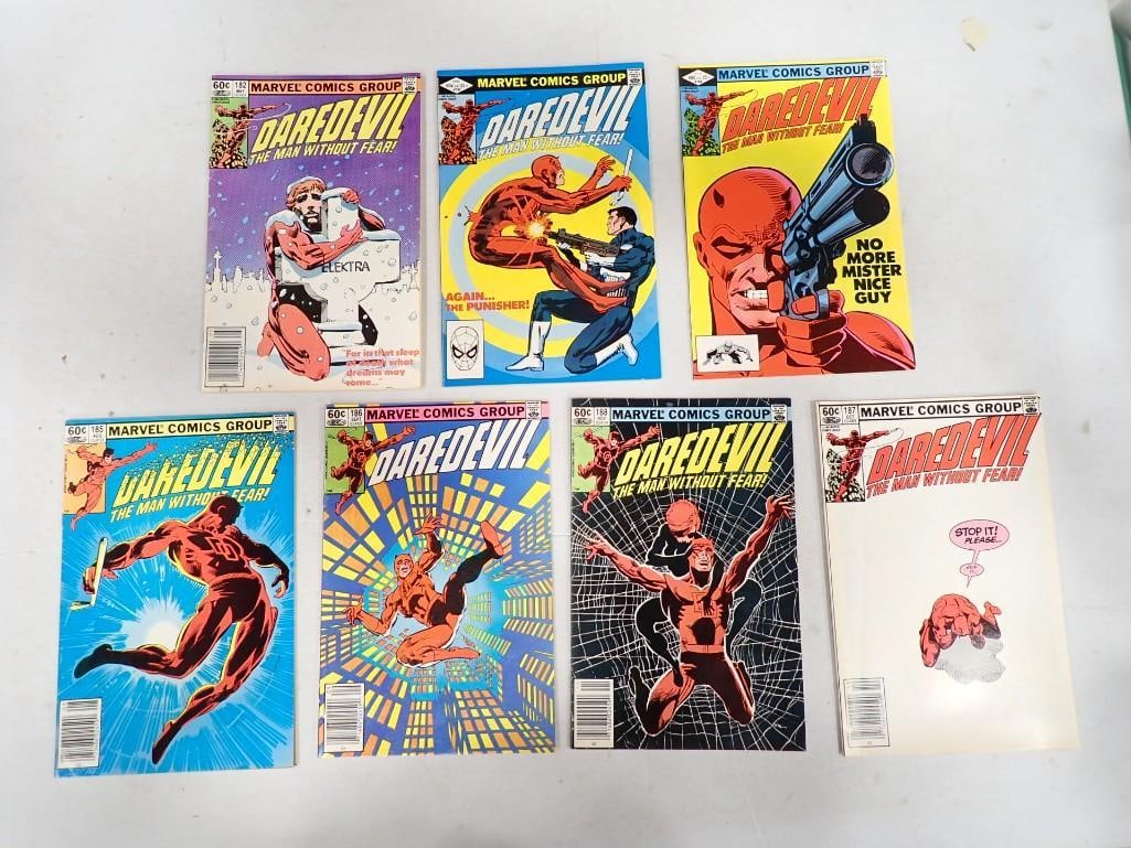 7 Daredevil Comic Books incl #182, 183, 184, 185, 186, 187, 188 (1 of 6)