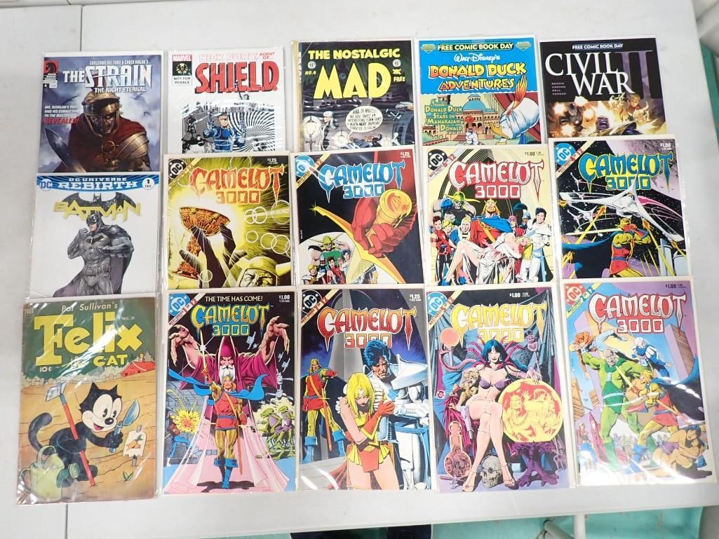 15 Comics incl Camelot 3000 Issues 1, 2, 4, 5, 6, 7, 8, 9, Batman Free Comic Book Day 2016, (1 of 4)