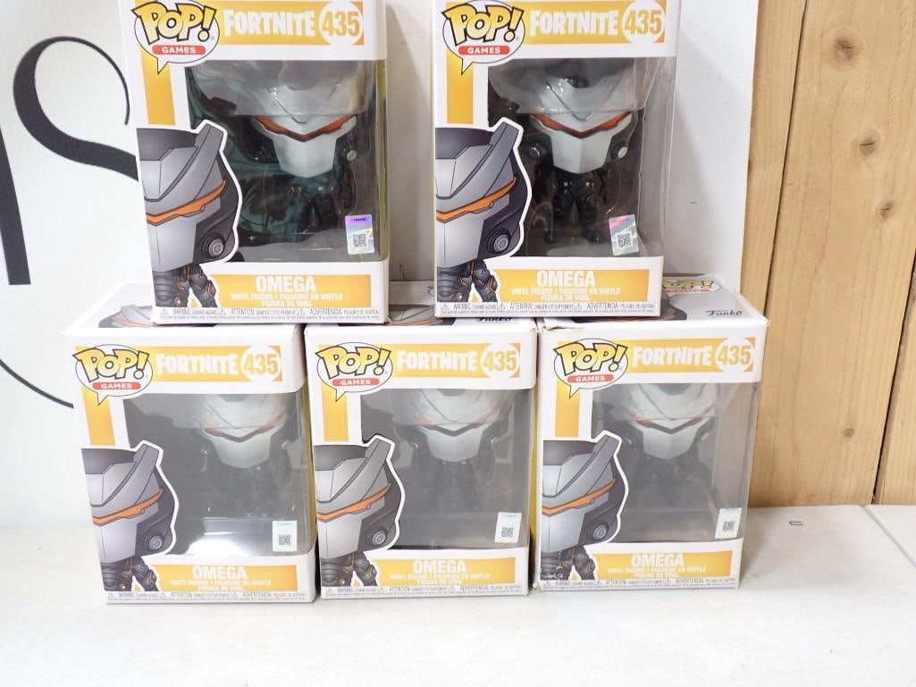 Lot of 5 New in box Funko Pop! Fortnite 435 Omega Figures: Lot of 5 New in box Funko Pop! Fortnite 435 Omega Figures
