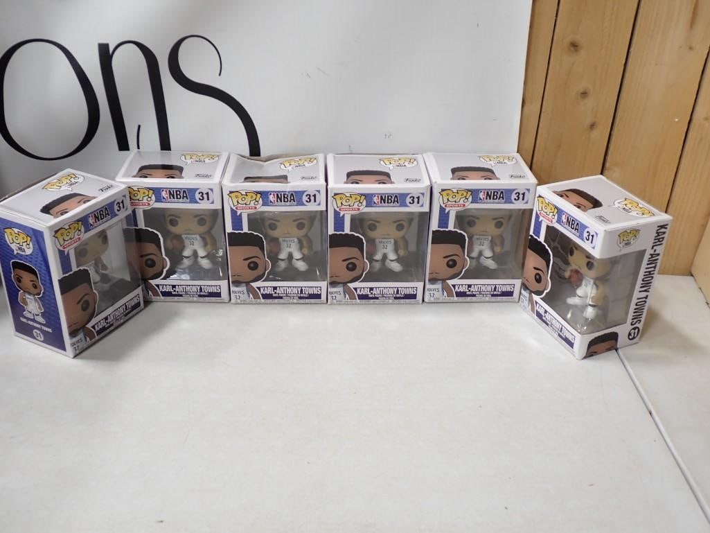 Lot of 6 New in box Funko Pop! NBA Karl-Anthony Towns Figures (1 of 3)