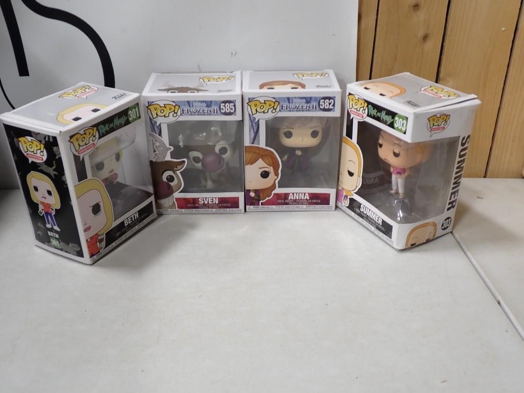 Lot of 4 New in box Funko Pop! including Frozen II Sven, Anna, Rick & Morty Beth and Summer: Lot of 4 New in box Funko Pop! including Frozen II Sven, Anna, Rick & Morty Beth and Summer
