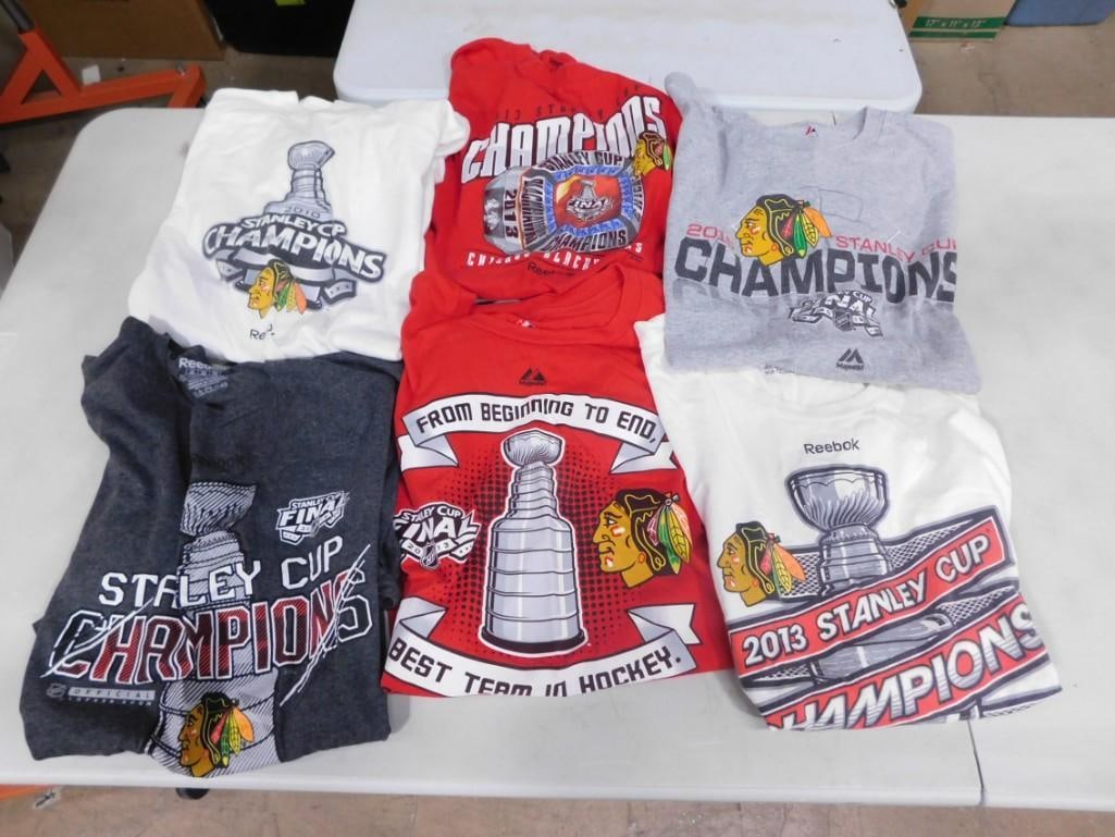 6 Stanley Cup Chicago Blackhawks T-Shirts: 6 Stanley Cup Chicago Blackhawks T-Shirts