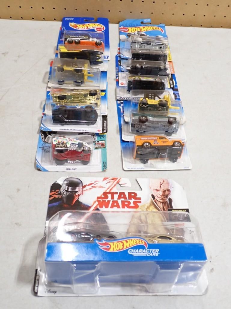 Hot Wheels Cars incl Star Wars Character Cars New in Package: Lot of Hot Wheels Cars incl Star Wars Character Cars New in Package