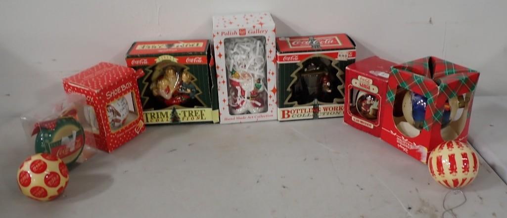 Christmas Ornaments including Coca Cola, Shoebox, Polish Gallery, Vintage, etc.: Christmas Ornaments including Coca Cola, Shoebox, Polish Gallery, Vintage, etc.