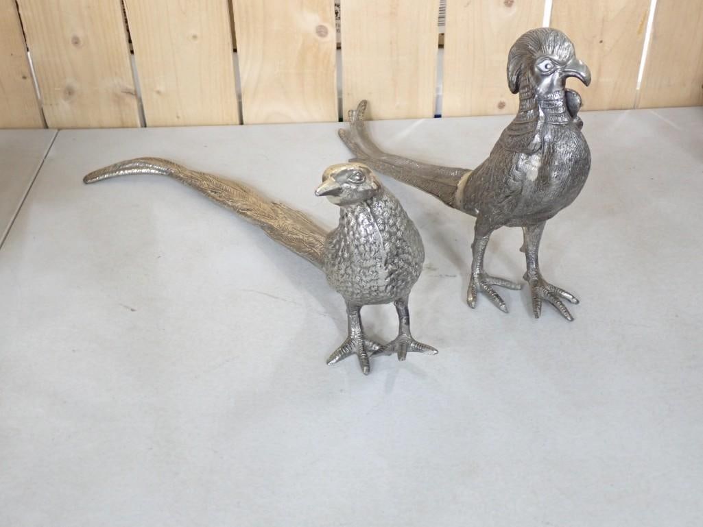 Pair of Metal Decorative Bird Figurines (1 of 3)