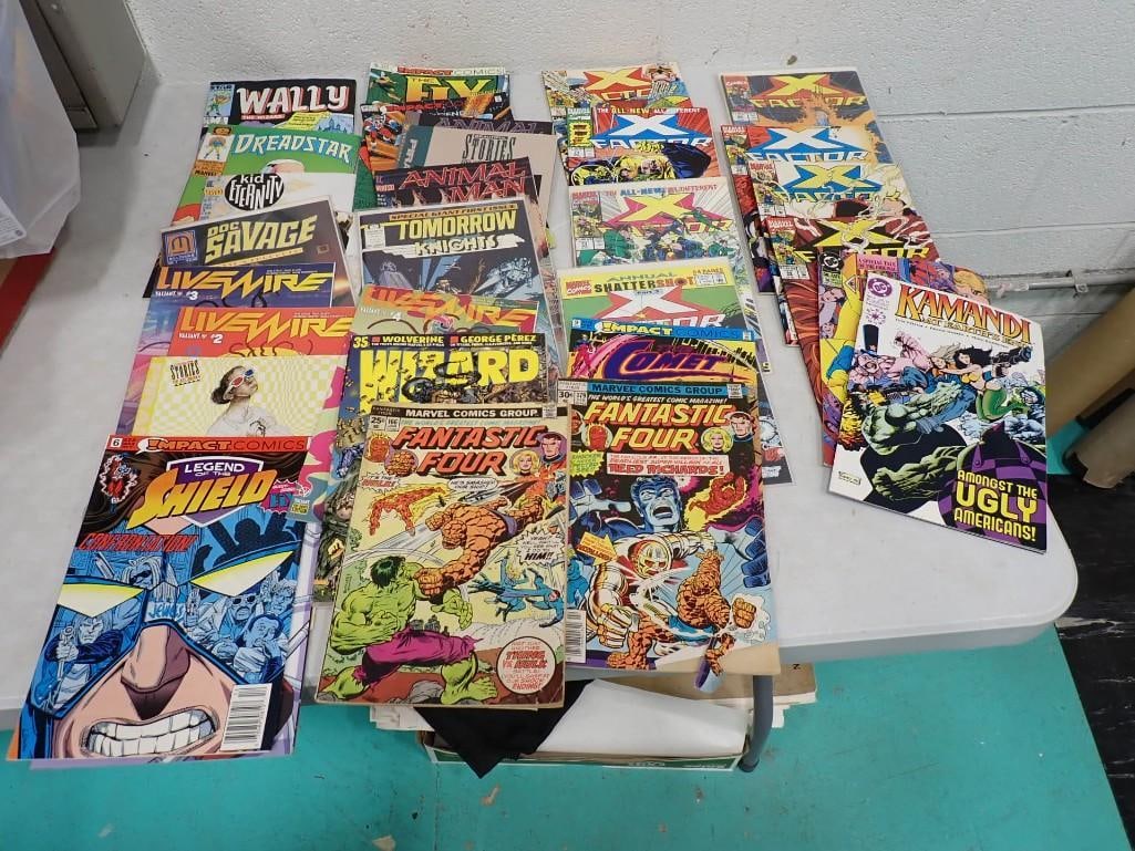 Assorted Comic Book Lot including Wally, Fantastic Four, Animal Man, X Factor, Kamandi, Live Wire, (1 of 8)