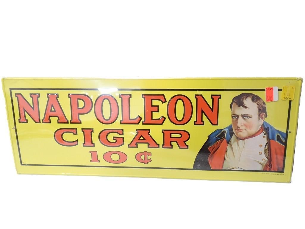 Napoleon Cigar $0.10 metal sign NOS New Old Stock (1 of 4)