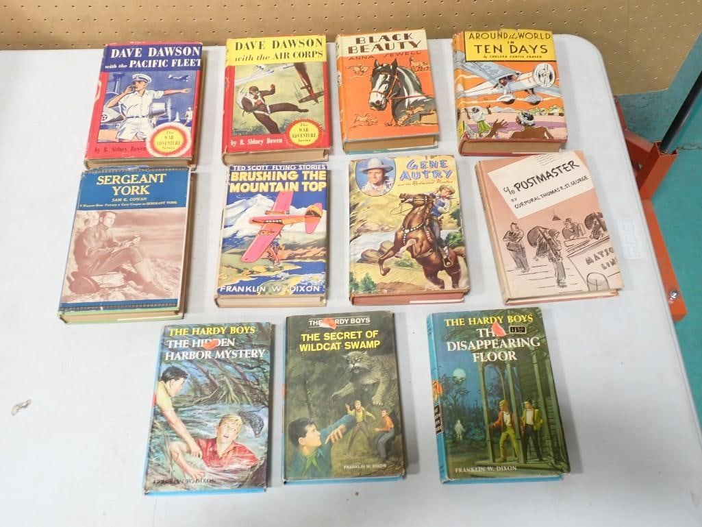 Vintage Young Adult Books, etc. including Hardy Boys, Black Beauty, Ted Scott Flying Stories,: Vintage Young Adult Books, etc. including Hardy Boys, Black Beauty, Ted Scott Flying Stories, Around the World in Ten Days, Bowen, etc.