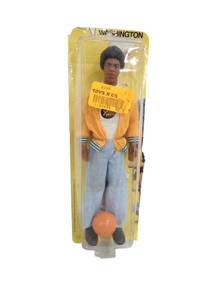 Vtg 1970s Welcome Back Kotter Washington 9" Figure Mattel in Partial/Damaged Package (1 of 3)