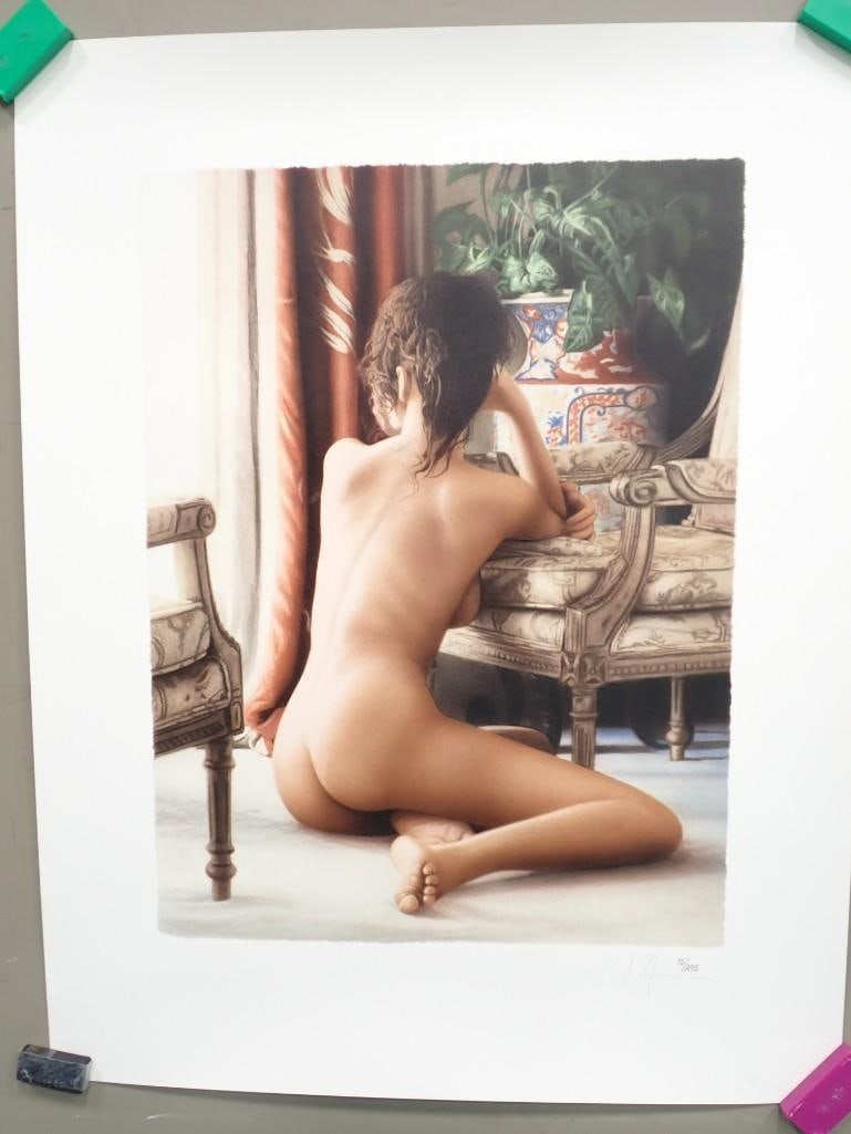 Douglas Hofman Seriograph "The Model" Signed and Numbered 75/295 Documentation Enclosed (1 of 8)