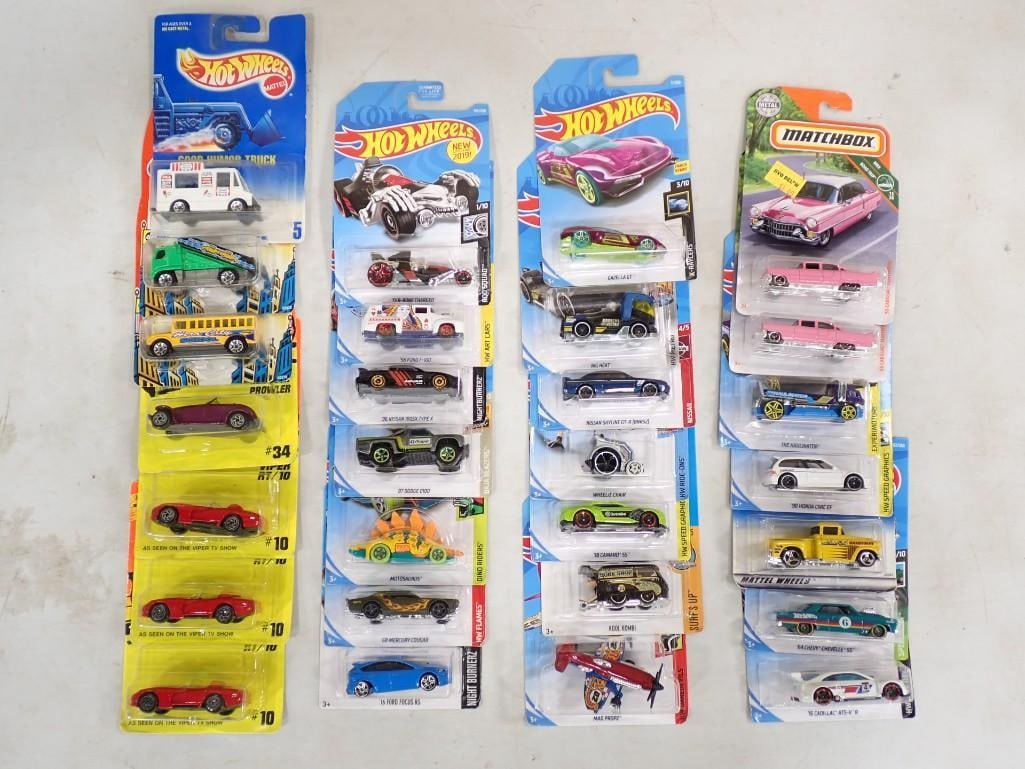 Hot Wheels and Matchbox Cars and Vehicles New in Package Approx 28: Hot Wheels and Matchbox Cars and Vehicles New in Package Approx 28