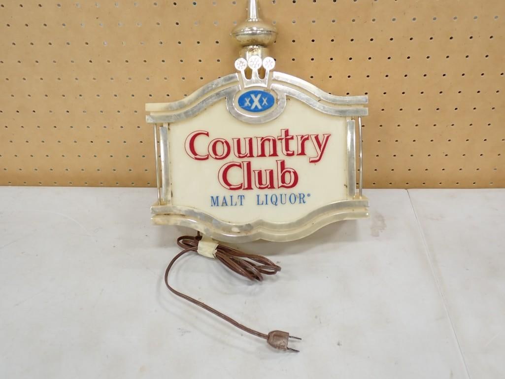 Vintage Country Club Malt Liquor Lighter Bar Sign Doesn't Work: Vintage Country Club Malt Liquor Lighter Bar Sign Doesn't Work. 