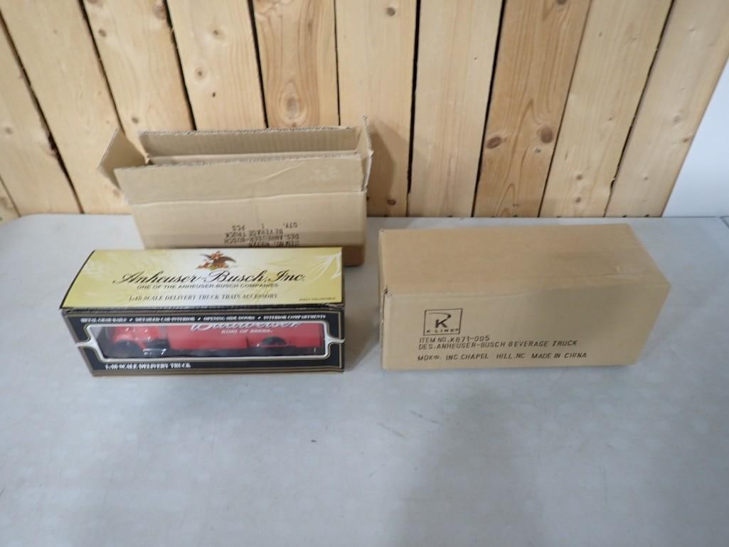 2 Budweiser King of Beers 1:48 Scale Deliver Truck models in Original Boxes with Shipping Boxes (1 of 7)