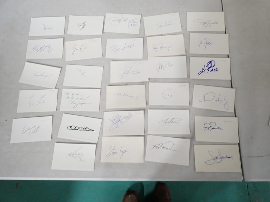 29 Signed Index Cards Baseball Players No COAs (1 of 11)