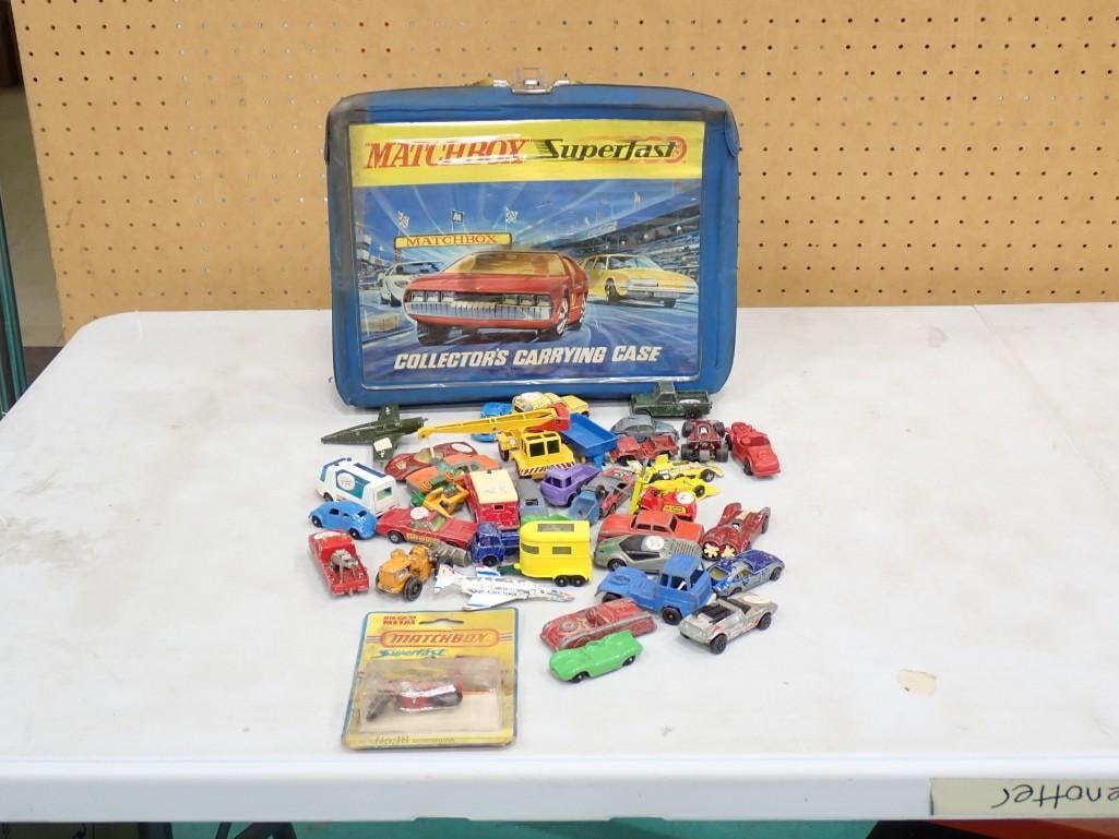 Vintage Matchbox Car Case full of assorted cars including Matchbox, Lesney, etc. (1 of 12)