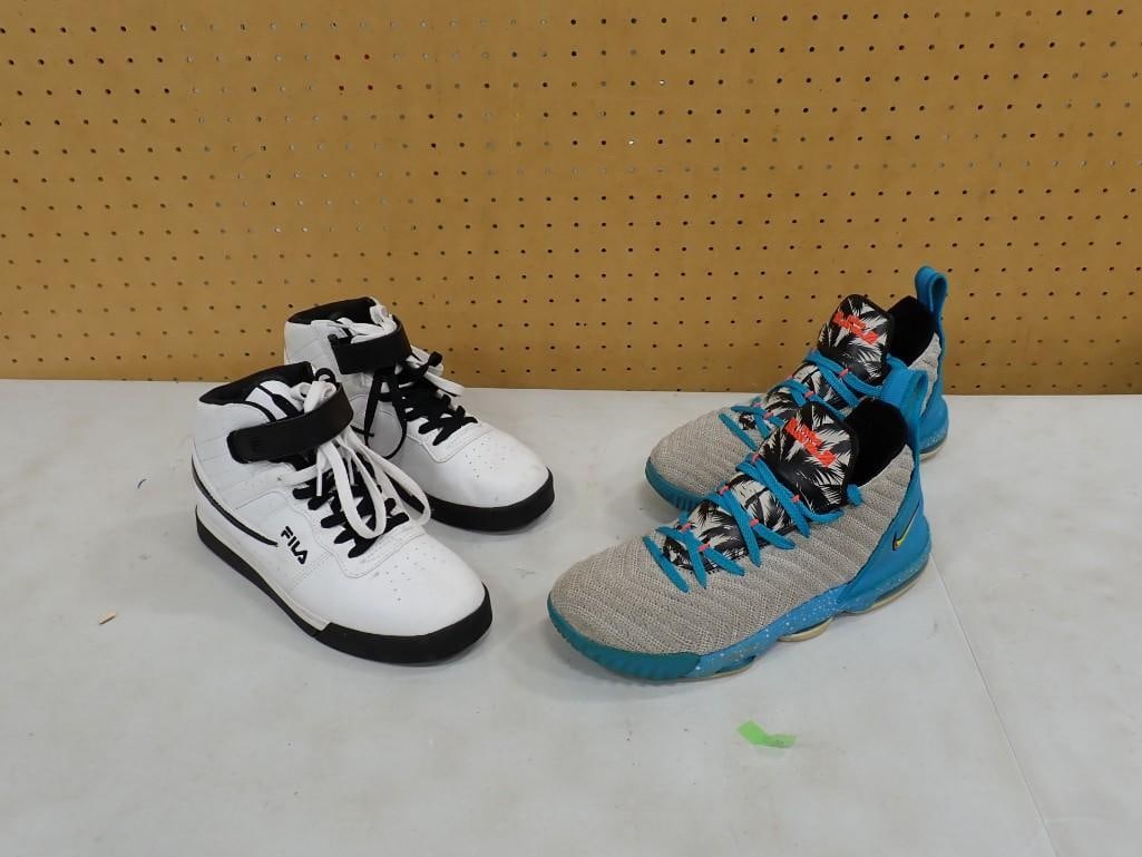 Two pairs of Gym Shoes including Fila Size 6.5, Nike 7Y: Two pairs of Gym Shoes including Fila Size 6.5, Nike 7Y