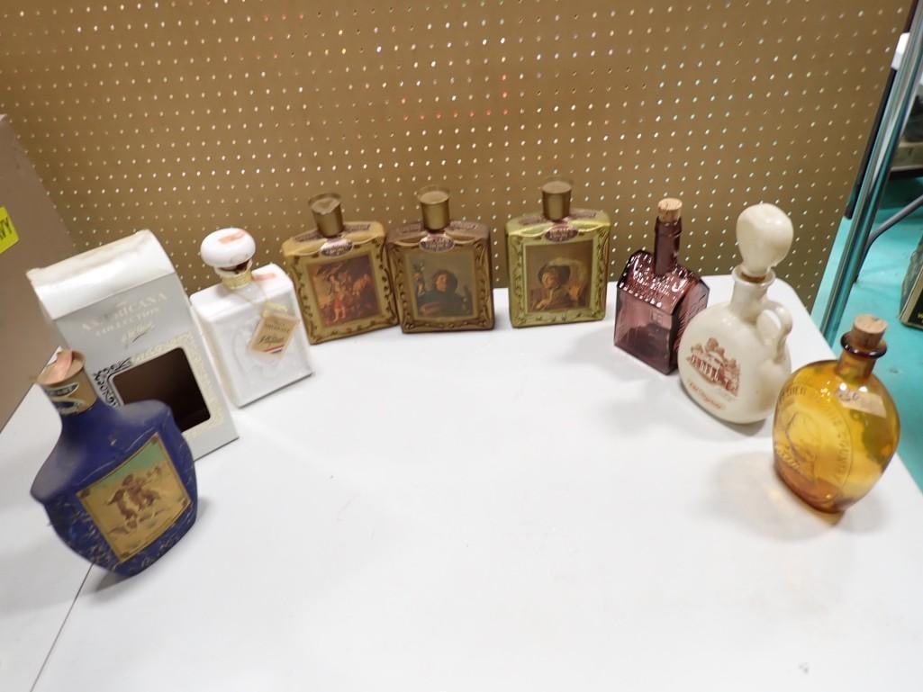 Lot of Assorted Decanters including Jim Beam, glass, etc. (1 of 5)