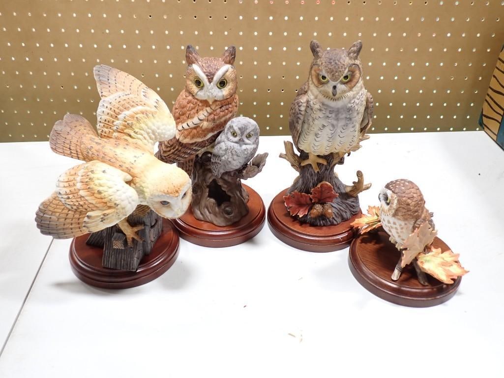 Lot of 4 Porcelain Eagle Figurine / Statues - Lenox - Owls of America (1 of 6)