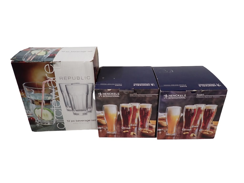 Drinking Glasses incl Henckels Beer Glasses, Circleware Republic Beverage Set (1 of 5)
