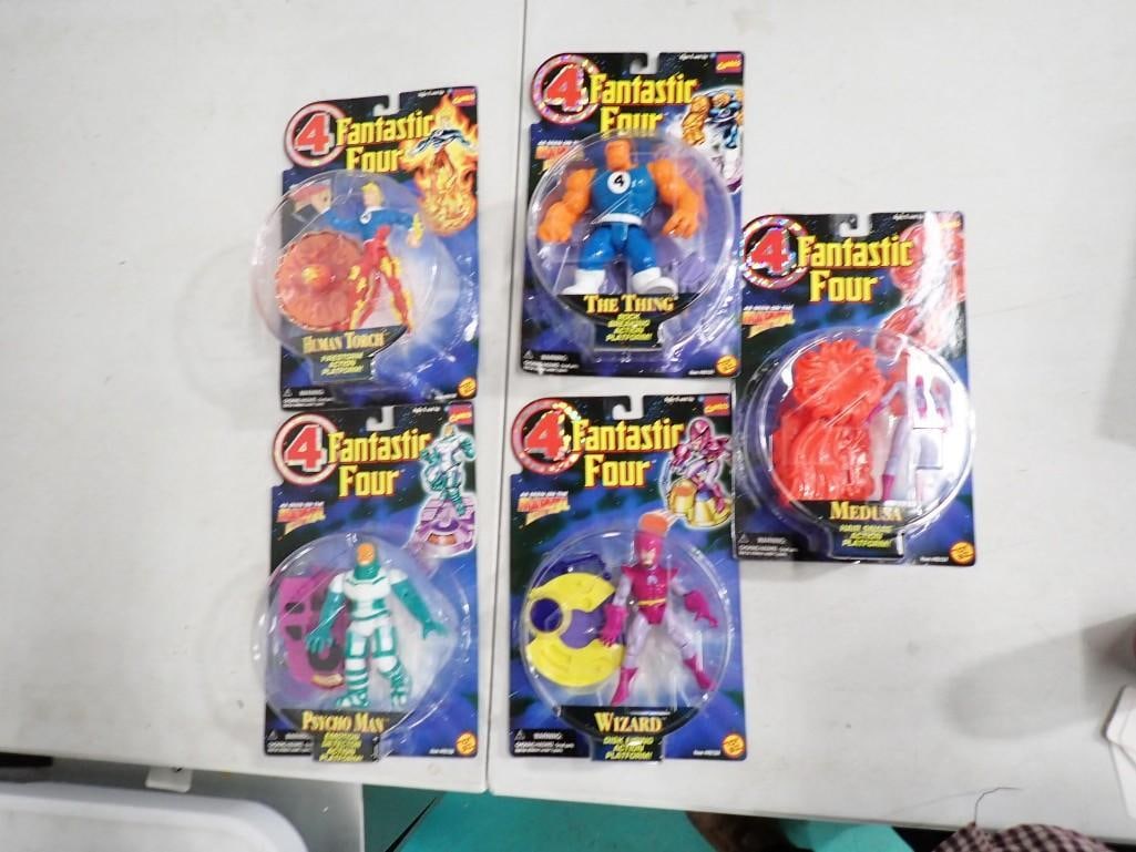 5 Fantastic Four Figures incl Medusa, Wizard, Psycho Man, The Thing, Human Torch: 5 Fantastic Four Figures incl Medusa, Wizard, Psycho Man, The Thing, Human Torch