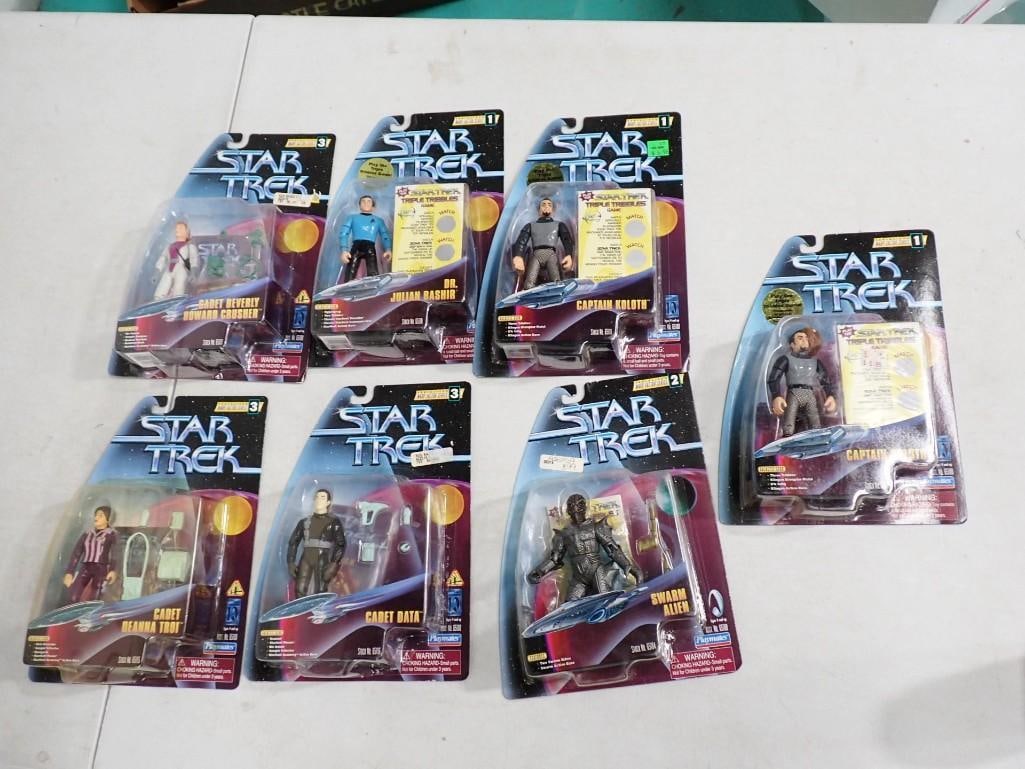 7 Star Trek Action Figures by Playmates incl Cadet Beverly Howard Crusher, Captain Koloth, Swarm Ali (1 of 10)