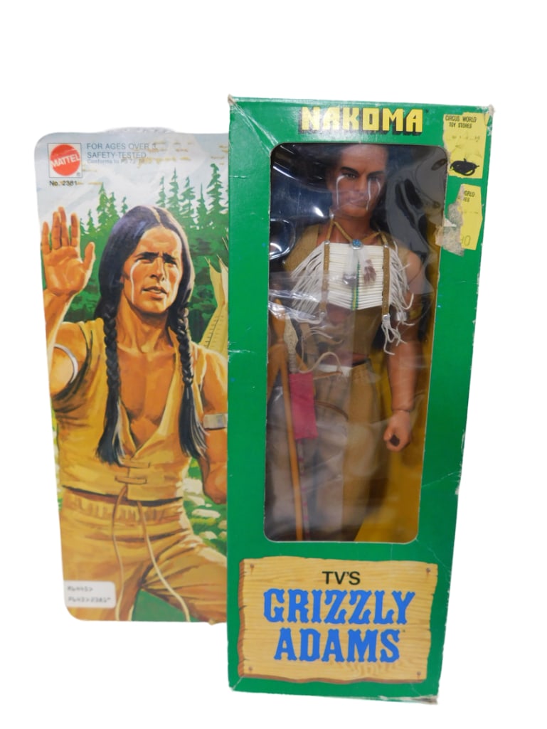 Vtg 1978 TVs Grizzly Adams Nakoma Indian Figure New in Open Box (1 of 12)