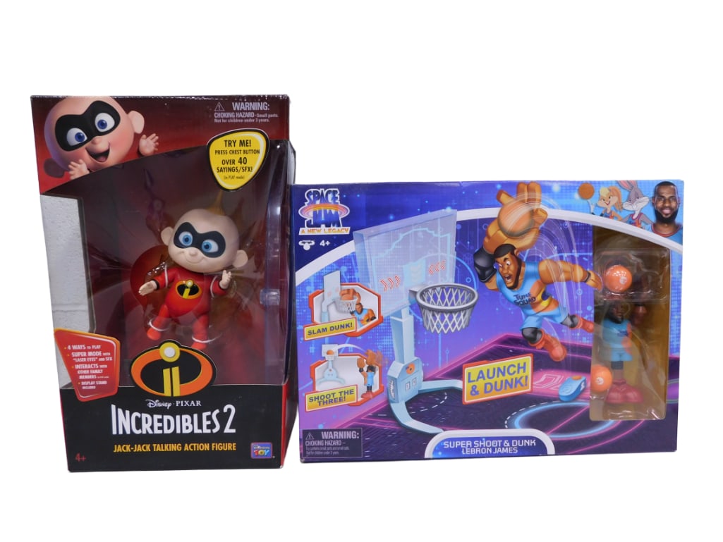 Space Jam Launch & Dunk Super Shoot & Dunk Lebron James and Disney Pixar Incredibles 2 Jack Jack (1 of 4)