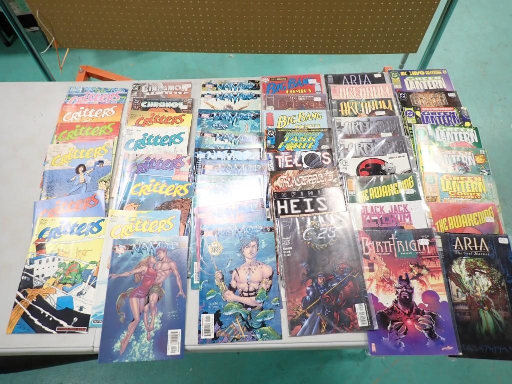 50 Comic Books incl Critters, Chromos, Namor, Justice League Task Force, Big Bang Comics, (1 of 8)
