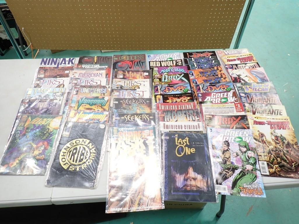 50 Comic Books incl Troll II, First, Meridian Doctor Tomorrow, Johnson Stroman Tribe, (1 of 8)
