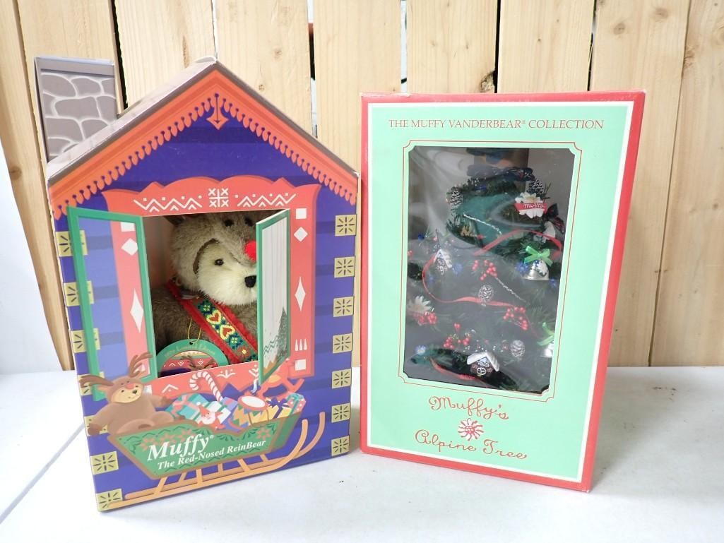 Muffy Vanderbear - Red Nosed Rein Bear and Muffy's Alpine Tree with original boxes (1 of 9)