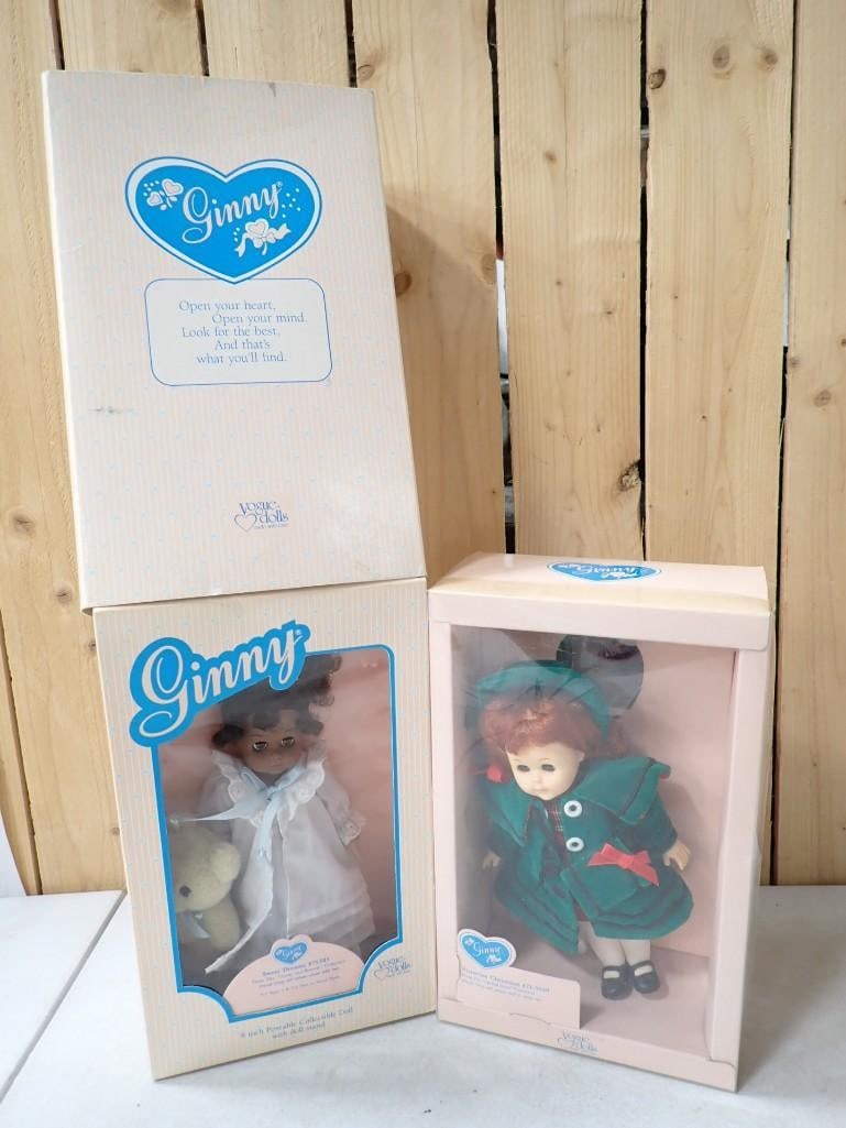 Pair of 8" Vogue Dolls - Ginny - Sweet Dreams 71385 and Victorian Christmas 71-3520 with boxes (1 of 10)