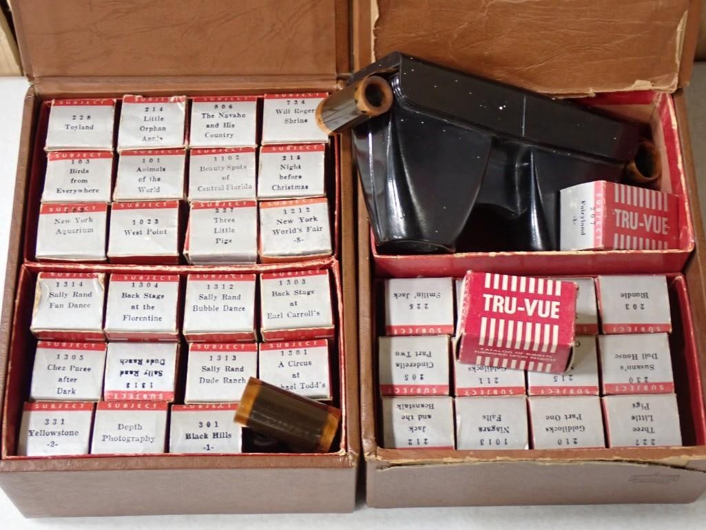 Tru-Vue Film Slide Viewer with many boxes of film (1 of 9)