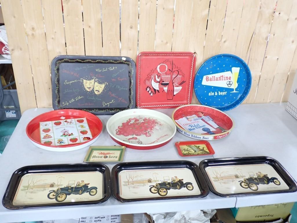 Bar Tray / Tray Lot including Ballantine ale & beer, Strawberry Shortcake, Pabst, Miller High Life (1 of 6)