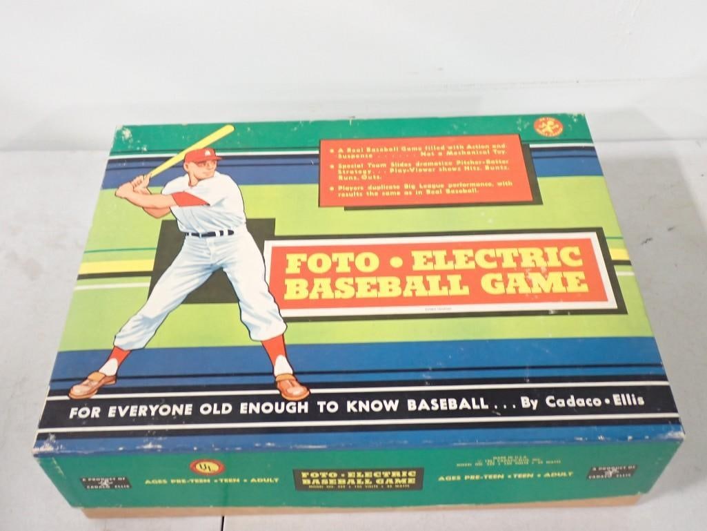 Vintage Foto Electric Baseball Game in Original Box: Vintage Foto Electric Baseball Game in Original Box Condition: includes everything that you see in the pictures. Untested