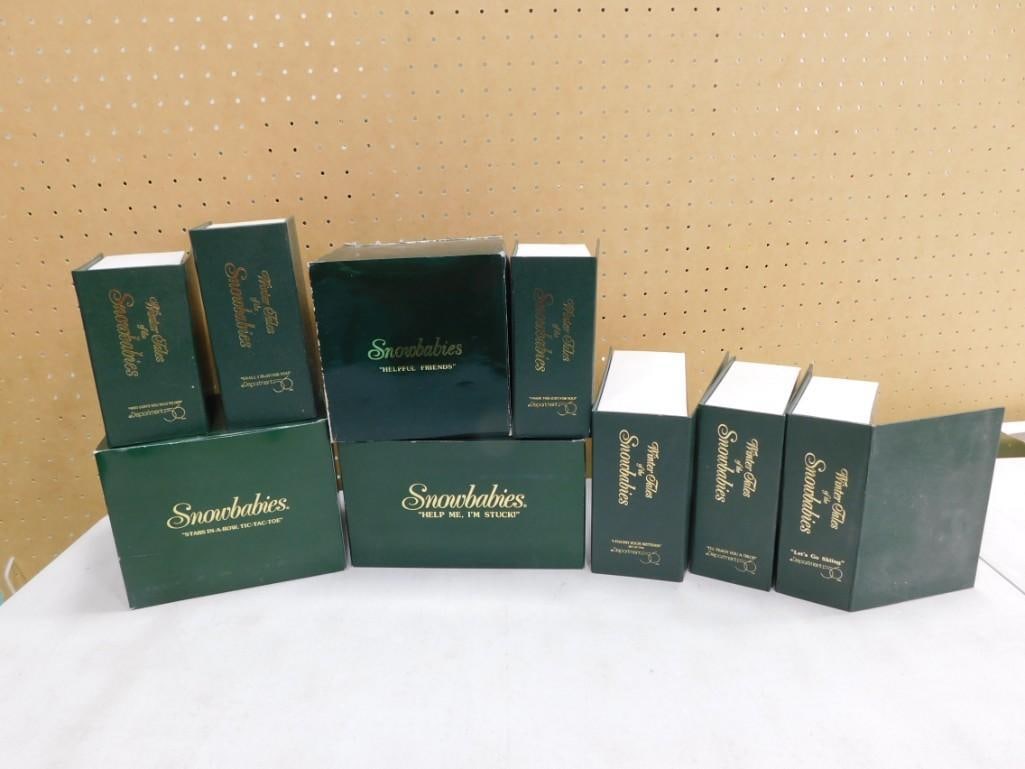 Lot of 9 Boxes of Snowbabies by Department 56 Figurines: Lot of 9 Boxes of Snowbabies by Department 56 Figurines