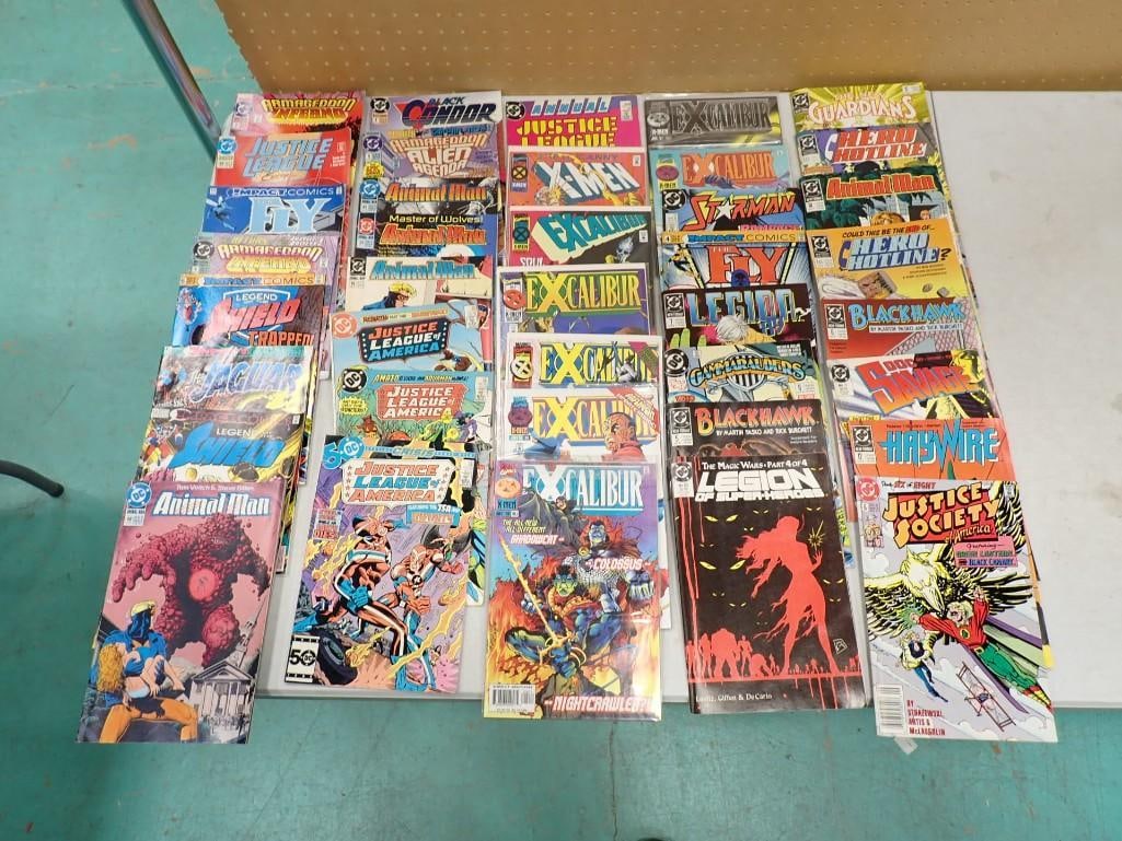 Lot of 39 Assorted Comic Books including Excalibur, Legion 89, Haywire, Doc Savage, Hero Hotline, (1 of 10)