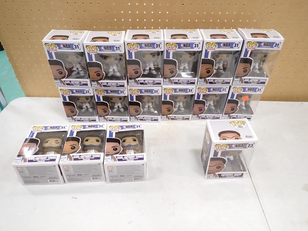 Lot of 16 Funko Pop! Characters new in box - 15 Karl-Anthony Towns  and 1 Anthony Davis NBA Basketba (1 of 9)