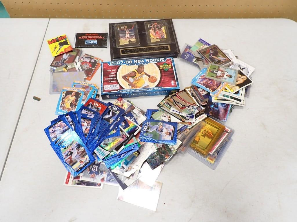 Assorted Trading Cards / Sports Plaque - Bat Man, Michael Jordan, Upper Deck 2007-8 Rookie Set, Flee (1 of 16)