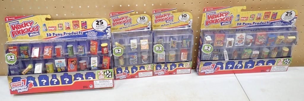 4 New in Package Wacky Packages Mini's - 2 boxes of 10 and 2 boxes of 25 (1 of 10)