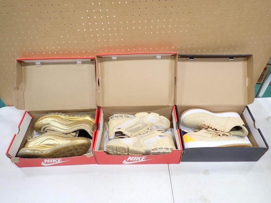 3 Pairs of Nike Gym Shoes with Boxes - Nike Air - Sizes 10.5 and 10 (1 of 16)
