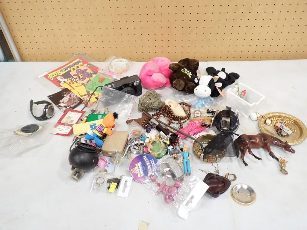 Smalls incl Jewelry, Toy Horse Figure, Small Plush Toys, etc (1 of 14)