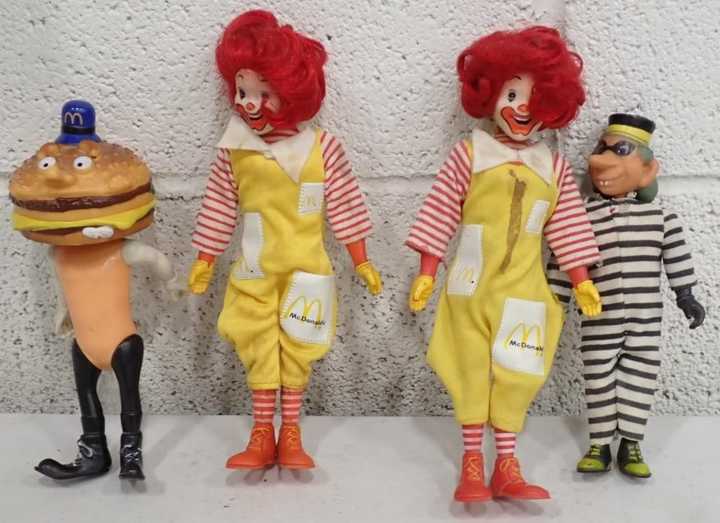 Vintage 1970's Remco McDonald's Figures - Officer Big Mac, Ronald McDonald, Hamburgler: Vintage 1970's Remco McDonald's Figures - Officer Big Mac, Ronald McDonald, Hamburgler