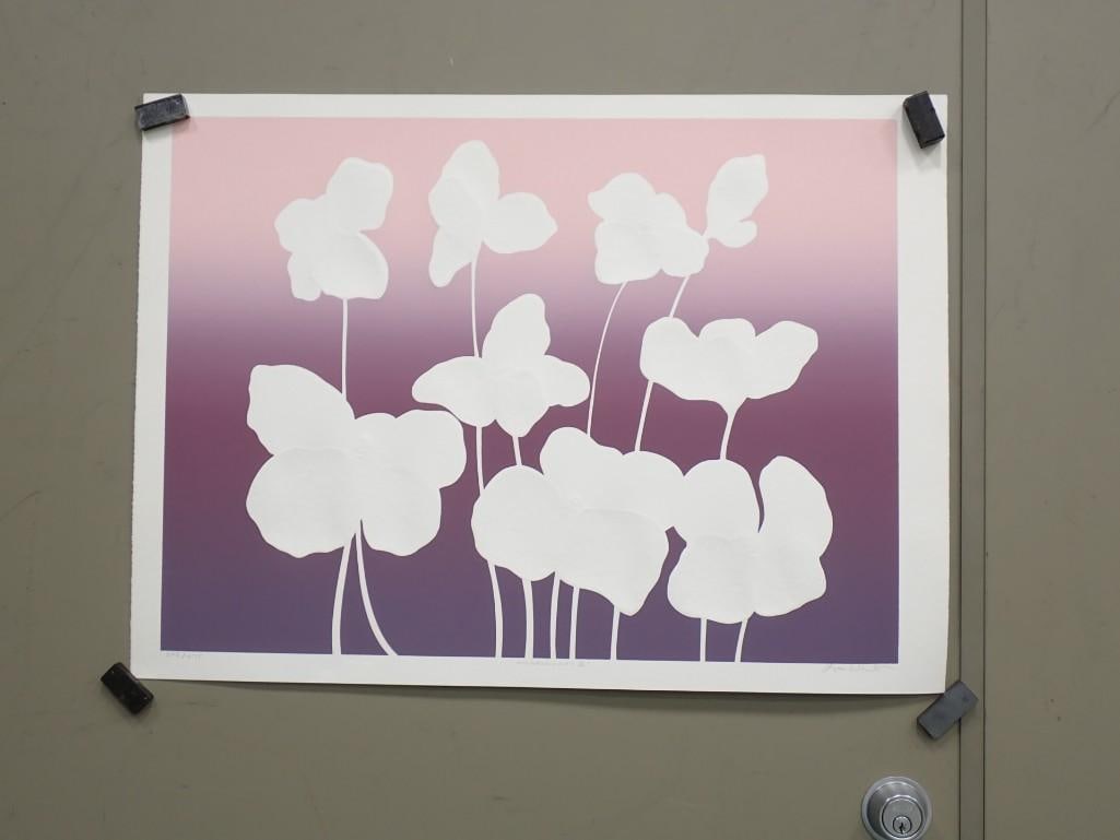 Lee White "Wildflowers II" Lithograph Pencil Signed and Numbered (1 of 2)