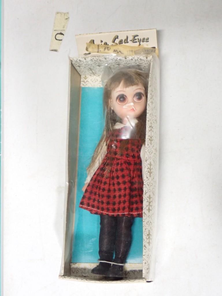 Vtg 1960s Susie Sad Eyes Doll NOS New Old Stock Fully Jointed by S. Rosenberg Co: Vintage 1960s Fully Jointed Susie Sad Eyes Doll NOS New Old Stock by S. Rosenberg Co