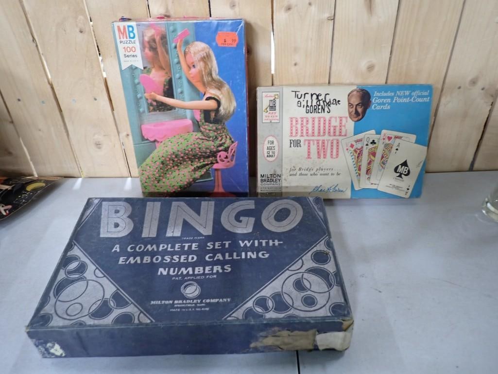Vintage Barbie 100 pc Puzzle, Bingo Game, Bridge for 2 Game: Vintage Barbie 100 pc Puzzle, Bingo Game, Bridge for 2 Game Condition: not checked for completeness