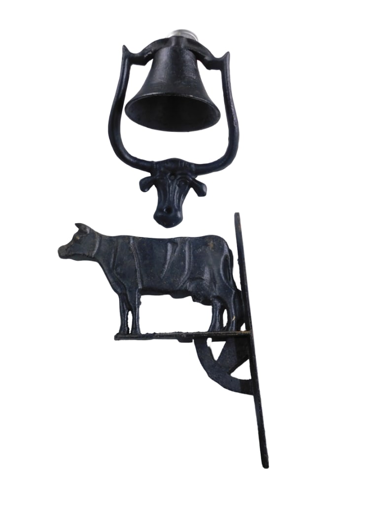 Cast Iron Dinner Bell and Decorative Cow (1 of 4)