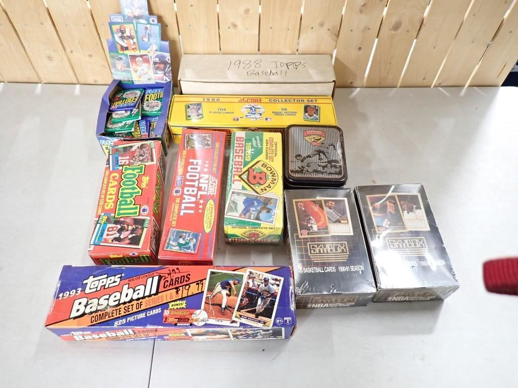 Sports Lot incl Mark Grace Autograph - NO COA, Topps Baseball Cards, Sealed 1990 NFL Score Football (1 of 11)