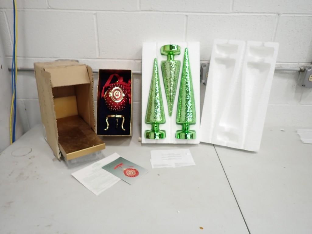 Christmas Lot incl Egg Musical Christmas Ornament with Stand, Christmas Tree Decorations: Christmas Lot incl Egg Musical Christmas Ornament with Stand, Christmas Tree Decorations